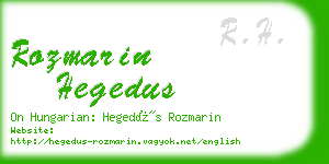 rozmarin hegedus business card